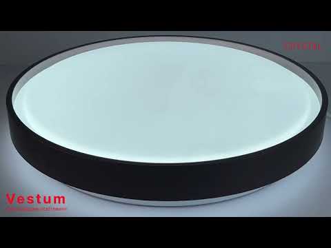 Люстра у зал VESTUM 60W до 16 м² колір Білий + Чорний VS-91037, видео 1