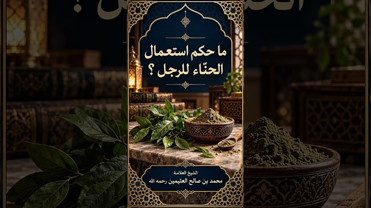 ما حكم استعمال الحنّاء للرجل ؟ الشيخ العلامة محمد بن صالح العثيمين رحمه الله .