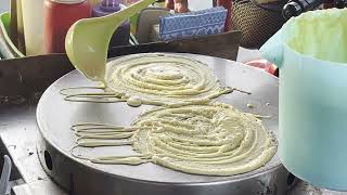 Delicious Thai crepe! Only in Thailand! thai street food