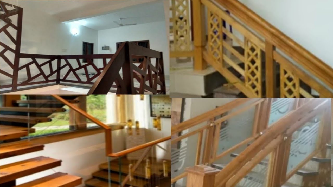 WOODEN STAIRCASE MODELS IN KERALA ALL WOODEN WORKS YouTube