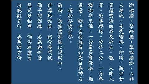普門品讀誦