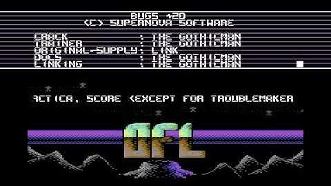 Alpha Flight 1970 - Bugs +2D - C64 Cracktro