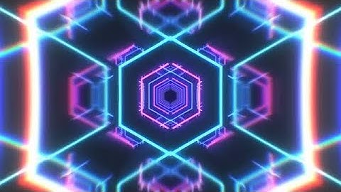 Retro Futuristic Hexagonal Tunnel Stock Motion Graphics