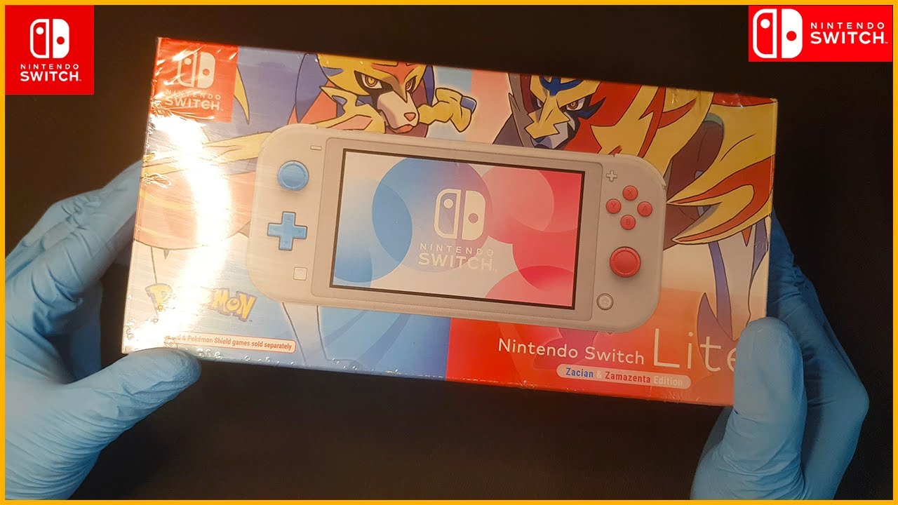Nintendo Switch Lite Unboxing and Setup (Zacian and Zamazenta Edition ...