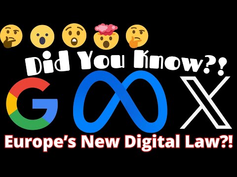 Did You Know?! Europe's DSA Law will change X(Twitter), Google, Meta?!