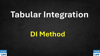 Tabular Integration Di Method Integration By Parts