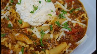 One Pot Lasagna Soup