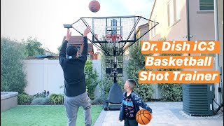 Backyard Dr. Dish iC3 Basketball Shot Trainer on Hoop