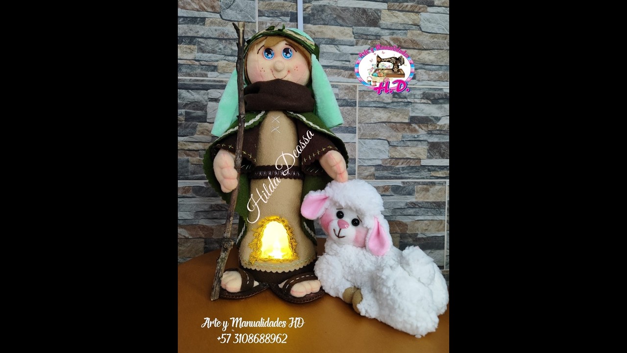 Pastor Y Oveja Pesebre Luminoso