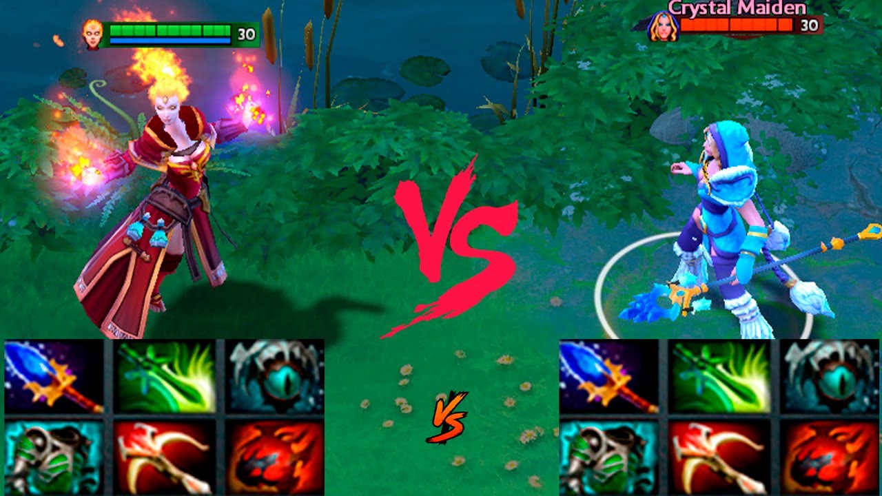 Lina 1 vs 1 Crystal Maiden