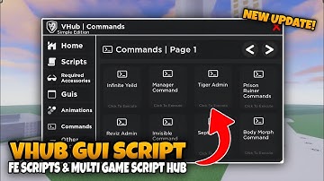 New! Hydrogen VHub V1.31 - FE Scripts & Multi Game Script Hub (New Update!)