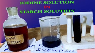 THE EFFECTS OF IODINE SOLUTION IN STARCH SOLUTION