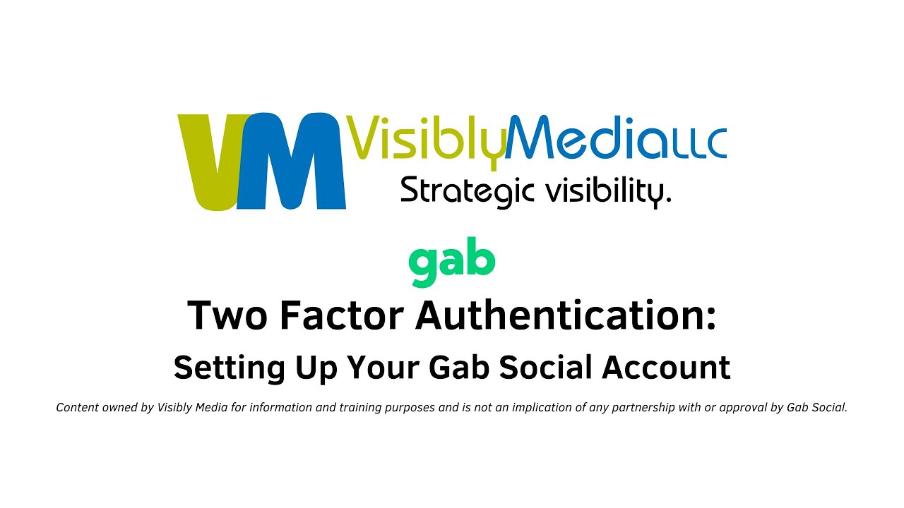 GabSocial: How to Set Up Two Factor Authentication - YouTube