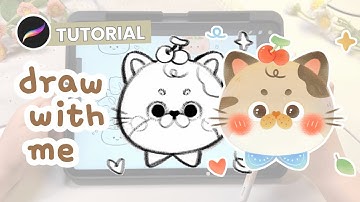 Procreate Tutorial: Draw a Cute Cat in a Playful Children