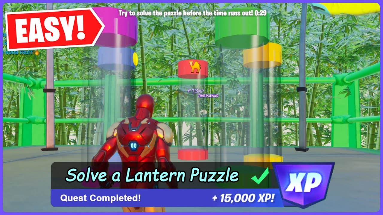 Solve a Lantern Puzzle | Fortnite