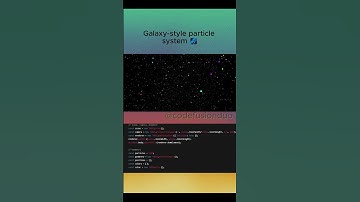 Galaxy-style particle system 🌌 #css #html5 #css3 #html #programmer #cssanimation #javascript