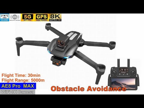 AE8 Pro MAX Obstacle Avoidance 8K Long Range Drone – Just Released !