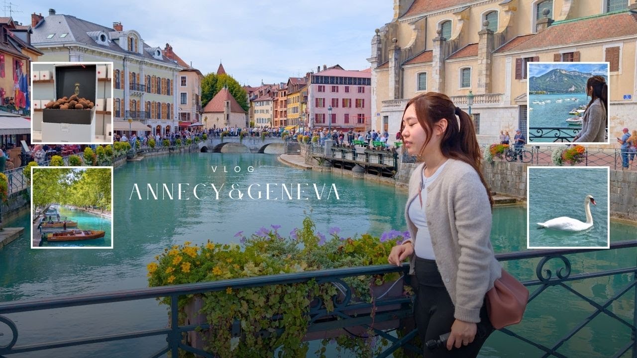 Fairytale old town in France with swans 🦢✨ Swiss chocolates in Geneva 🍫