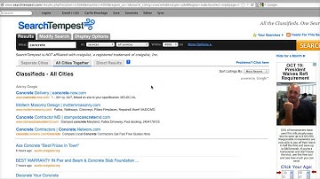 craigslist shortcut Searchtempest for finding cities
