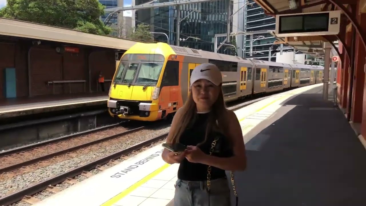 A few trains at Parramatta station.