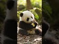 Baby Panda's Sour Lemon Surprise! 🍋 #shorts #panda #funny #meme #ai #animals