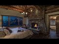 Rain, thunder and fireplace sound to fall asleep / Warn room in cold weather