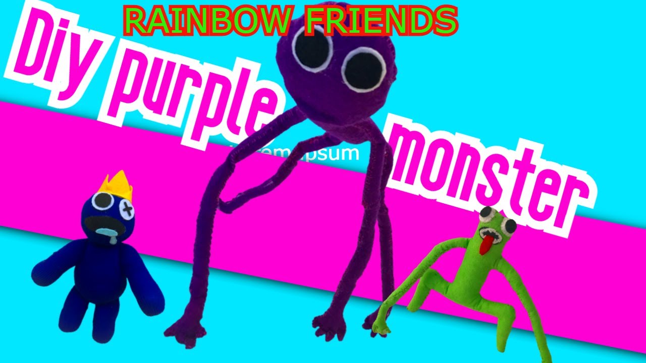 Rainbow friends purple plush