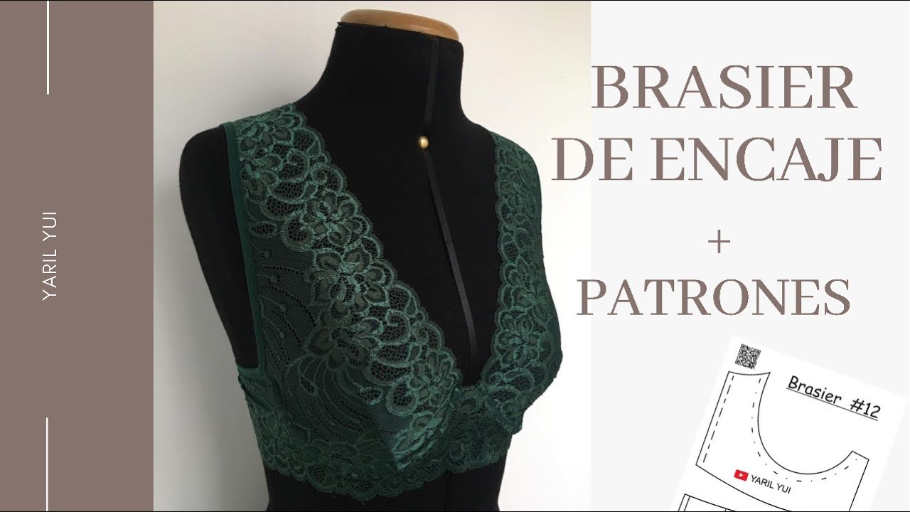 Como hacer un brasier de encaje + patrones