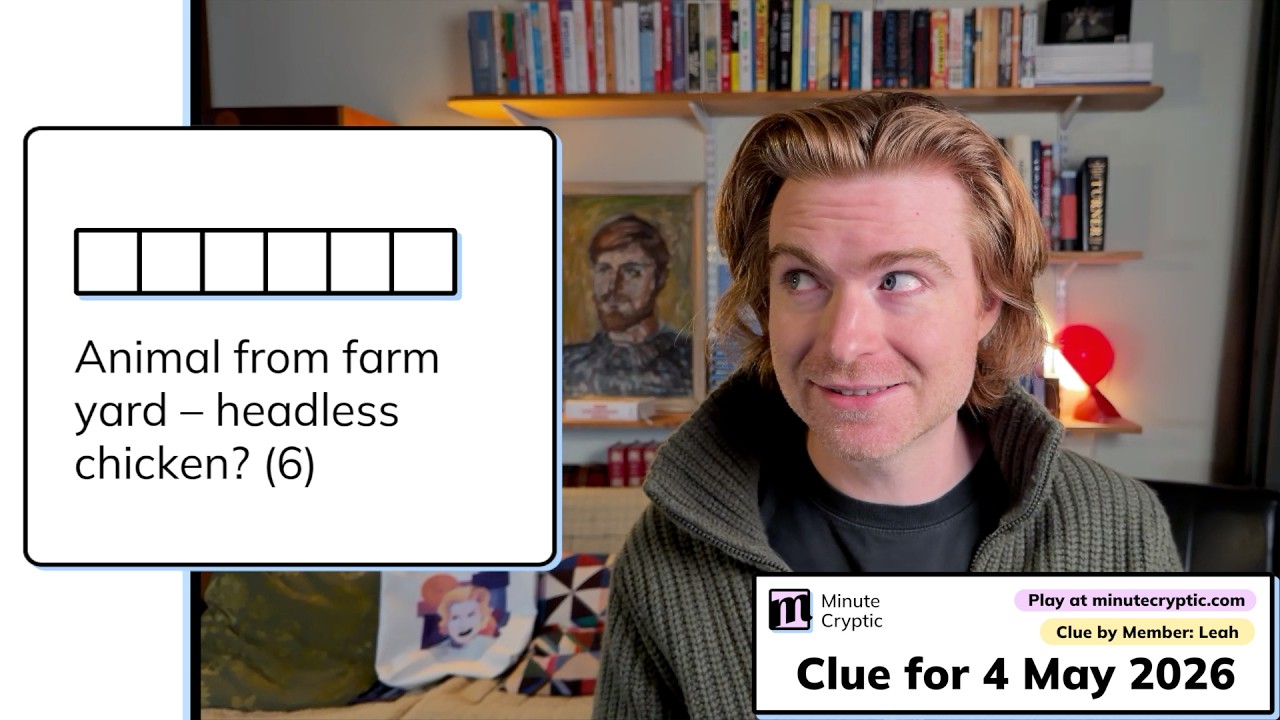 Minute Cryptic Clue 678: Animal from farm yard – headless chicken? (6 ...