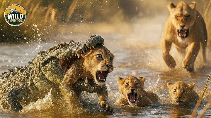 Lion vs Crocodile: Epic Battle at Mara River | 4K Wildlife Documentary