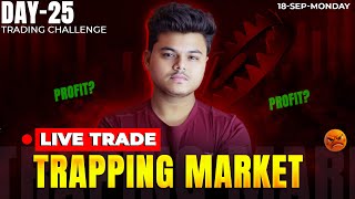 Intraday Live Trading Using FIB Full Trapping Market || How i Limited My Losses || Day 25