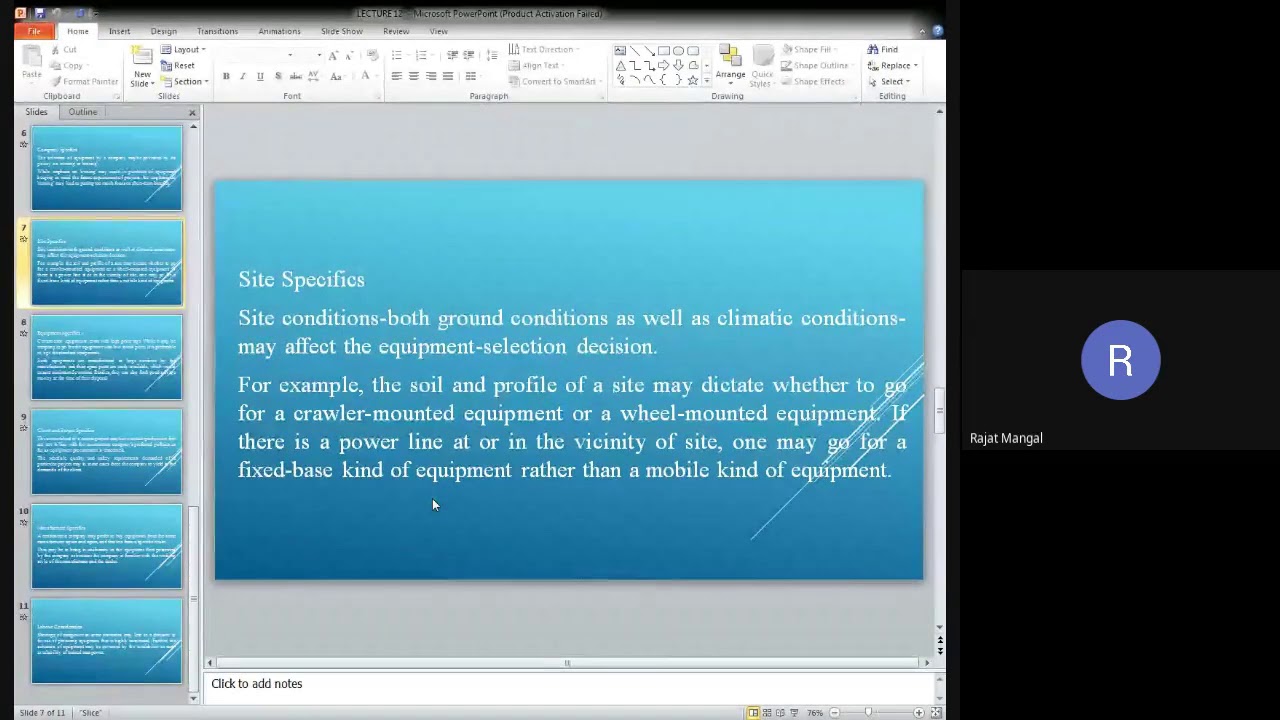CONSTRUCTION TECHNOLOGY AND EQUIPMENT LECTURE 12 - YouTube