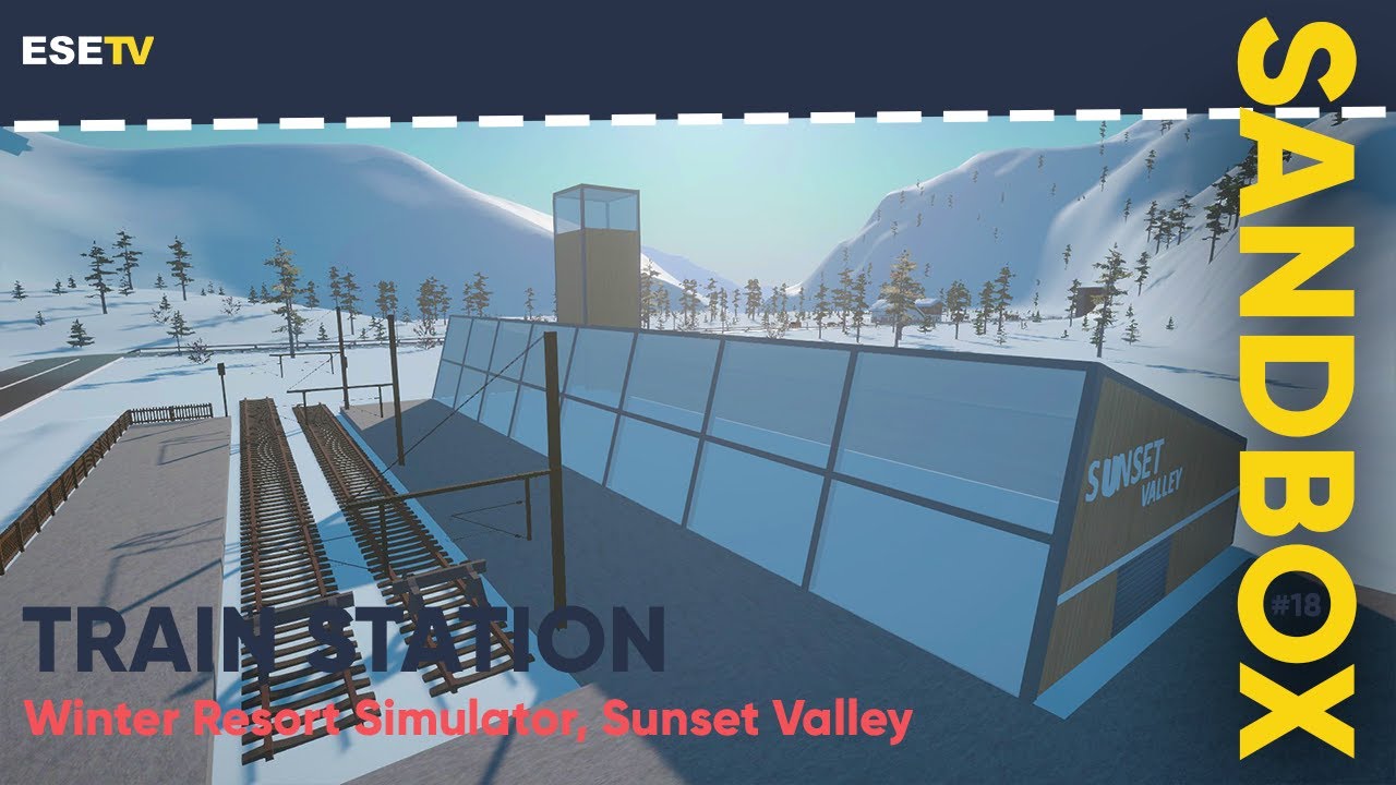 Building a train station, Winter Resort Simulator Sunset Valley Ski Resort Part 18