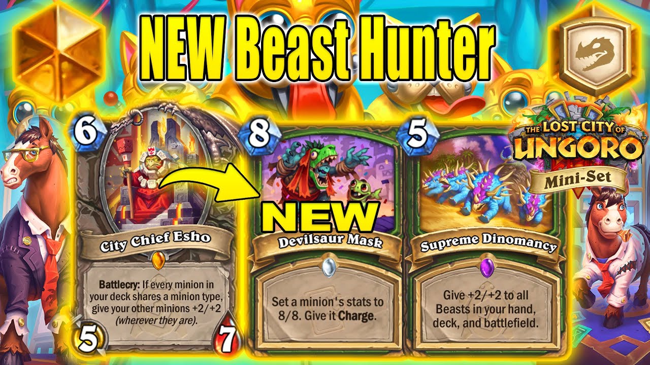 79% Winrate With NEW Beasts Hunter Deck To Craft At The Lost City of Un'Goro Mini-Set | Hearthstone