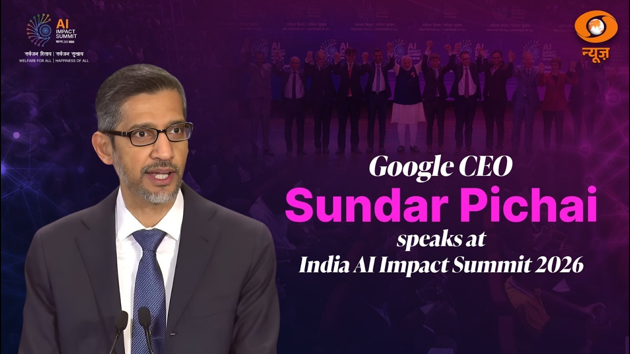 Live: Google CEO Sundar Pichai speaks at India AI Impact Summit 2026 ...