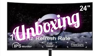 Unboxing EXPOSE Monitor 24 inch 100hz curved from Shopee