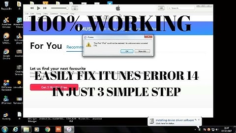 HOW TO FIX ITUNES ERROR 14 IPHONES/IPAD/IPOD