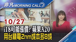 iPhone 17熱賣 Air版本卻反響不佳傳砍單4成 美CPI遜預期 為Fed降息鋪路 美股周五齊揚|主播貝庭|【非凡Morning Call】20251027|非凡財經新聞