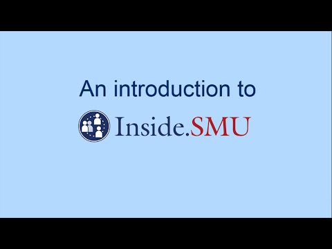 OIT Training: An Introduction to Inside.SMU
