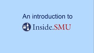 OIT Training: An Introduction to Inside.SMU