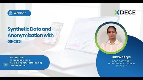 [DECE Software Webinar] Synthetic Data and Anonymization with GEODI