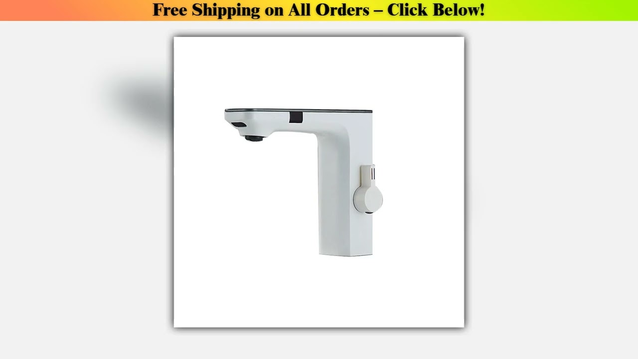 Touchless Sensor Basin Faucet Smart Digital Display Bathroom Sink Faucet Grey Sense Hot Cold Water