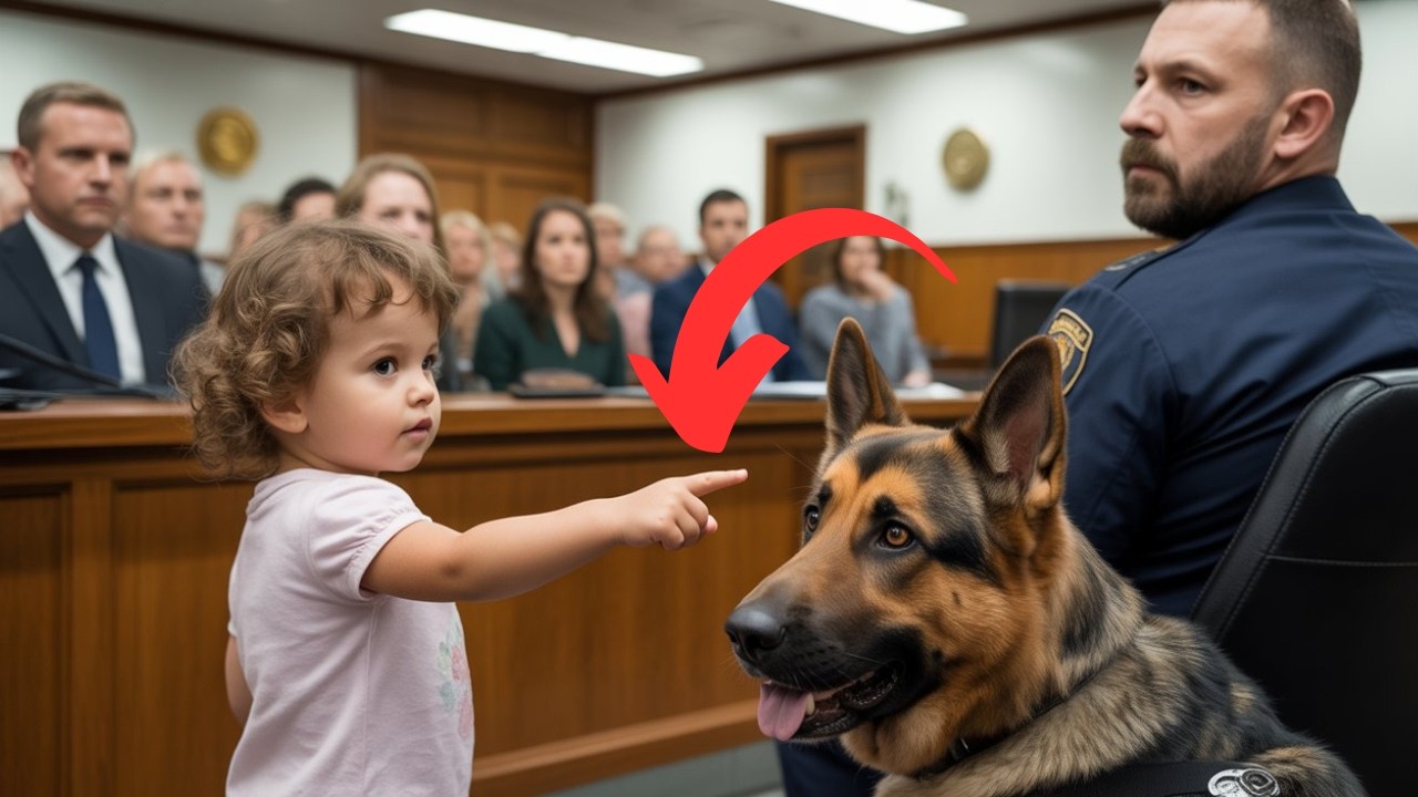 3-Year-Old Girl Points at Police Dog During Court Hearing — Two Words Leave the Room Frozen