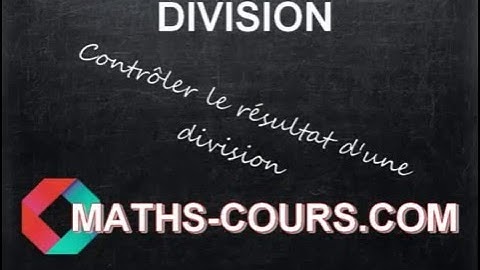 Vérifier le résultat d