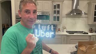 illuminated Uber Lyft Sign Review &amp; Unboxing    4K