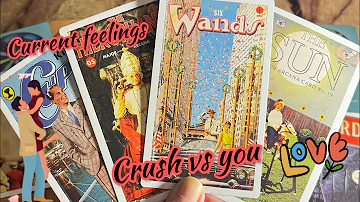 Crush vs you: Current feelings💋Crush feelings for you👩‍❤️‍💋‍👨 Hindi tarot card reading