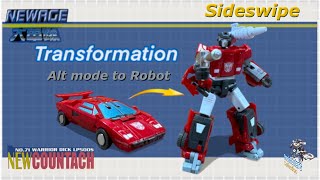 Newage H71 Dick Sideswipe Transformation - Alt Mode To Robot