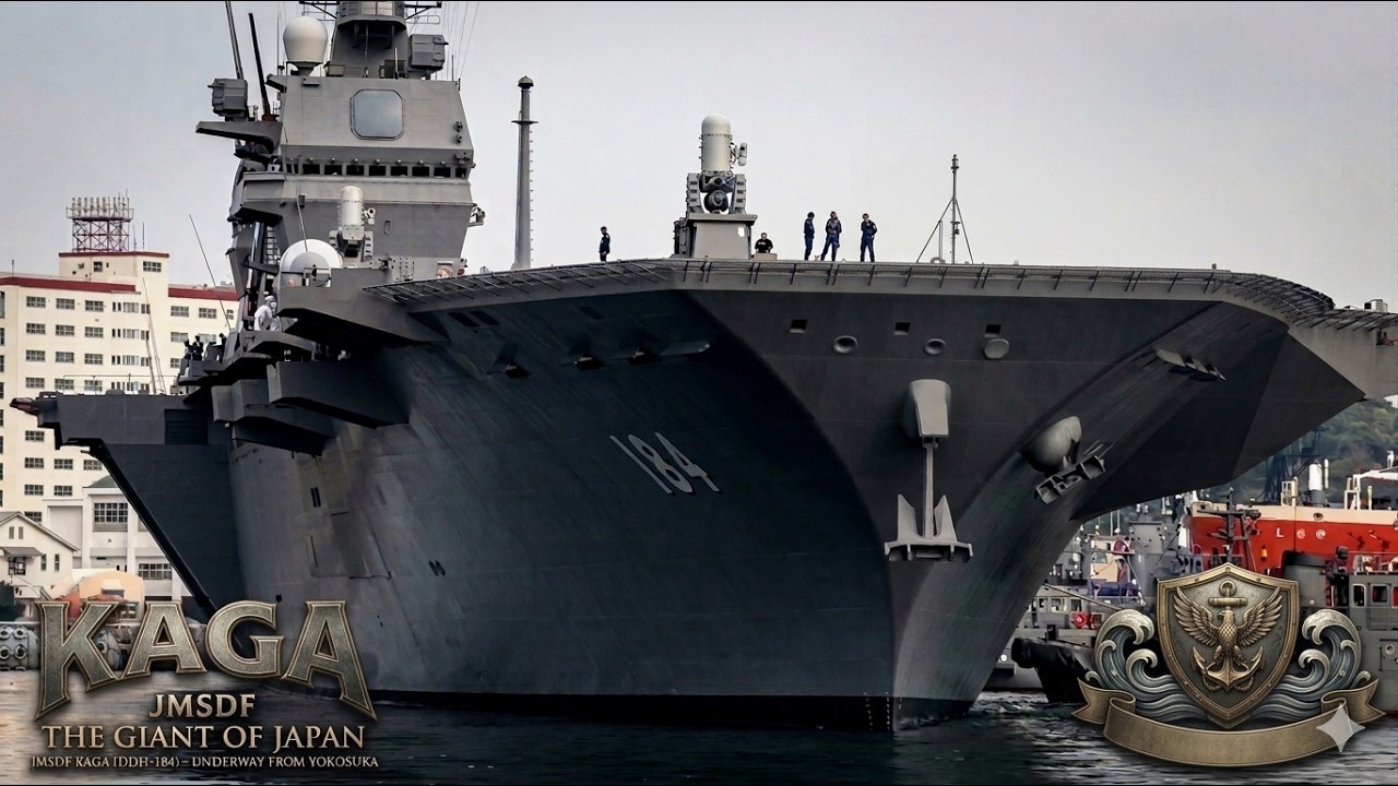 The Giant Warship of Japan — JS Kaga (DDH-184) Gets Underway from