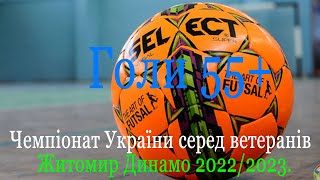 Голи 55+ Чемпіонат України серед ветеранів 55+ Житомир Динамо 2022/2023.