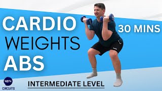 NO REPEAT Over 50s 30 Minute Intermediate Full Body Hiit Cardio Weights And Abs Workout
